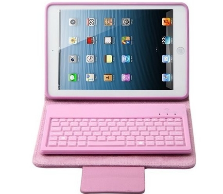 Caixas cor-de-rosa do teclado da tabuleta de Bluetooth para Ipad Mini/tampa protetora de Ipad Mini 2